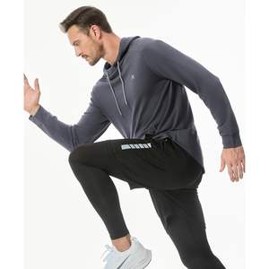 2025 <b>Men's</b> Athletic Sport <b>Sweatshirt</b> Solid Muscle Fit Drawstring Pullover with Zipper Kanga Pockets Sizes XXS to XL - Product Image 2