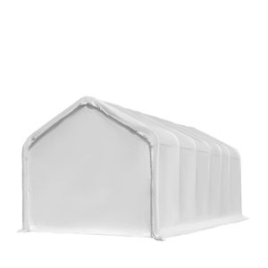 Tettoia in Acciaio per Camper/Roulotte 18FT X 30FT con Copertura in Tessuto PVC 17 oz, Porta Avvolgibile Anteriore, Parete Posteriore Chiusa, Struttura Zincata a 3 Strati - Product Image 5
