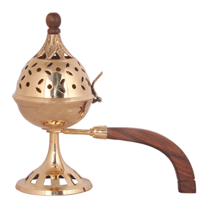 Quemadores de Incienso de Latón Hechos a Mano - Decoración Religiosa Tradicional Ecológica para el Hogar con Acabado Antiguo para Meditación y Oración - Product Image 1