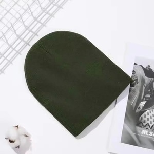 High Quality Thick Satin Lined <b>Plain</b> Beanie Custom Logo Unisex Slouchy 2-Piece Set Winter Knit Cuffed Winter Hat Skull <b>Cap</b> - Product Image 6