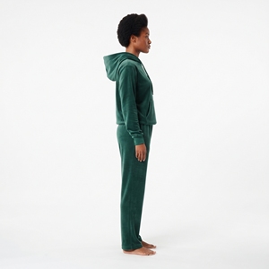 Custom Design Women's Solid <b>Velvet</b> <b>Tracksuit</b> 2 Piece Hooded Sweatshirt Pullover Jogger Pants Casual Winter Lounge Set - Product Image 4