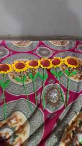 Handmade Cotton Crochet Flowers Decorative <b>Artificial</b> Floral <b>Stems</b> for Home Decor Crafts Bouquets & Wedding Use - Product Image 5