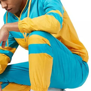 Survêtements de sport personnalisés pour hommes, ensembles de jogging zippés, pantalons d'entraînement pour hommes, coupe-vent en polyester, survêtement en nylon - Product Image 6