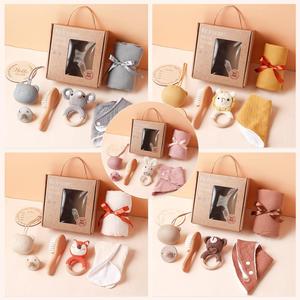 Set of Bath Towels and Dolls Perfect Gift for One-Month-Old Baby's Cross-Border Birth Souvenirs