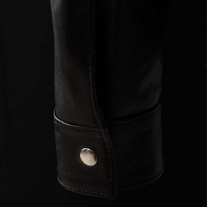 Direct Factory New Fashion <b>Men</b> Leather <b>Jacket</b> Zipper Style Real Leather <b>Jacket</b> <b>for</b> <b>Men</b> Wholesale Price - Product Image 4