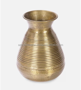 แจกันอลูมิเนียมแบบทุบแจกันอะลูมิเนียมพร้อมกระถางดอกไม้สีทองแดงงานประดิษฐ์พื้นผิวโดยอุตสาหกรรม azora - Product Image 3