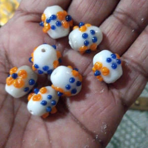 Al por mayor Cuentas de vidrio azul turquesa talladas en forma de calabaza, rondelle y espaciador, en hebra, para fabricación de joyería tribal DIY y suministros de manualidades - Product Image 2