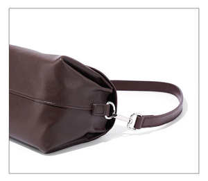 Sac fourre-tout en cuir véritable taille moyenne, très tendance, pour femme, style messager - Product Image 1