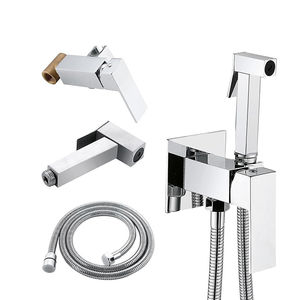 <span class=keywords><strong>Kit</strong></span> <span class=keywords><strong>de</strong></span> pulvérisation bidet chaud/froid noir mat avec mitigeur en laiton, ensemble shattaf portable en acier inoxydable haute pression pour toilettes - Product Image 2