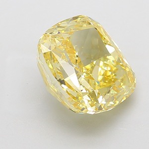 Diamant non monté de 7,01 carats, jaune intense fantaisie, taille coussin modifiée, clarté VS1, excellente taille, diamant certifié pour bijoux de luxe - Product Image 3