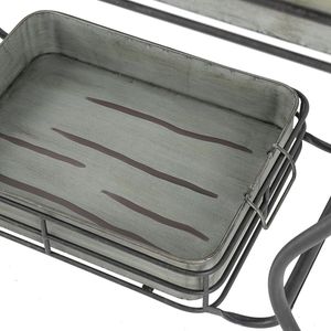 Tavolino da Esterno Maggie Zincato 32x15x31, Resistente alle Intemperie per Patio o Giardino - Product Image 5