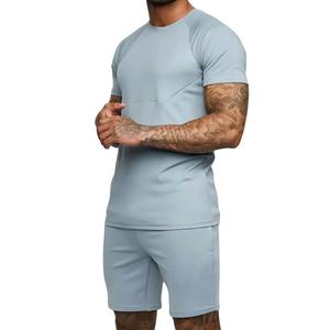 Vêtements d'été en gros Nouveautés Ensembles pour hommes Ensembles décontractés d'été pour hommes 2 pièces Ensemble respirant en coton Shorts et t-shirt - Product Image 2