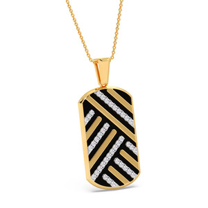 Collier pendentif diamant géométrique en forme de chien - Product Image 2