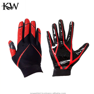 Gants de football américain pour receveur, prix abordable, haute qualité, respirants, logo personnalisé, séchage rapide, caractéristiques super adhérentes - Product Image 2