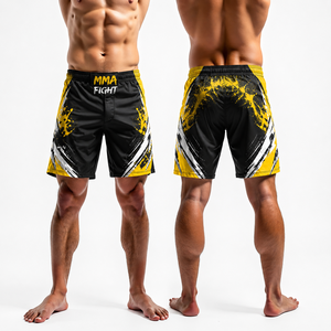 Unisex Custom HD Print Stretch MMA Fight <b>Shorts</b> No Gi BJJ <b>Grappling</b> Sublimated 100% Polyester Breathable Quick Dry - Product Image 4
