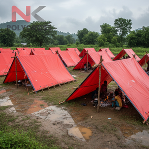 Lona Portátil para Campamentos de Asistencia Humanitaria, Lona Multiusos para Campamentos de Emergencia al Aire Libre, para Exportación - Product Image 5