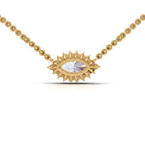 Collar con colgante de diamante corte marquesa de 1 quilate con halo en oro amarillo, blanco y rosa de 18 quilates - Product Image 2