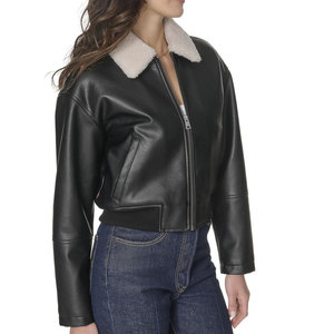 Chaquetas de Cuero para Mujer, Estilo Moderno, Nuevo Diseño con Cierre, Chaquetas de Cuero Genuino para Invierno, Chaquetas de Cuero para Mujer con Logotipo Personalizado - Product Image 3