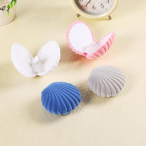 Cute Ring <b>Box</b> Shell Shape Jewelry Display for <b>Earrings</b> <b>Gift</b> Holder Velvet Backing for Jewelry <b>Box</b> - Product Image 6