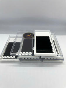 Extensions de cils synthétiques en gros, plateaux de cils en cachemire végétalien, extensions de cils individuels volume 8-25mm, fournitures marque privée - Product Image 3