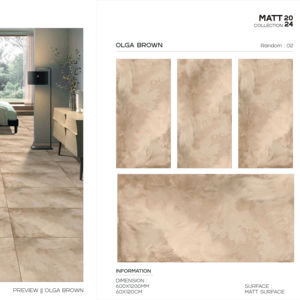 Carreaux de porcelaine très demandés, finition mate, en format 60x120cm, 600x1200mm, 24x48, pour applications intérieures haut de gamme - Product Image 1