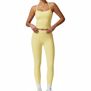 ชุดออกกำลังกายสำหรับผู้หญิง เสื้อผ้ากีฬาขายส่งแบบกำหนดเอง กางเกงเลกกิ้งระบายอากาศได้ดี เสื้อชั้นในออกกำลังกาย กางเกงขาสั้น ชุดโยคะ ชุดฟิตเนสสำหรับผู้หญิง - Product Image 5