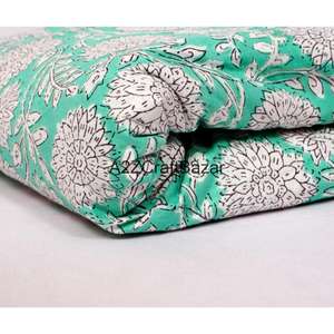 Tissu en coton 100% imprimé à la main en Inde pour femmes et filles - Matière écologique respirante et à séchage rapide pour vêtements - Product Image 2