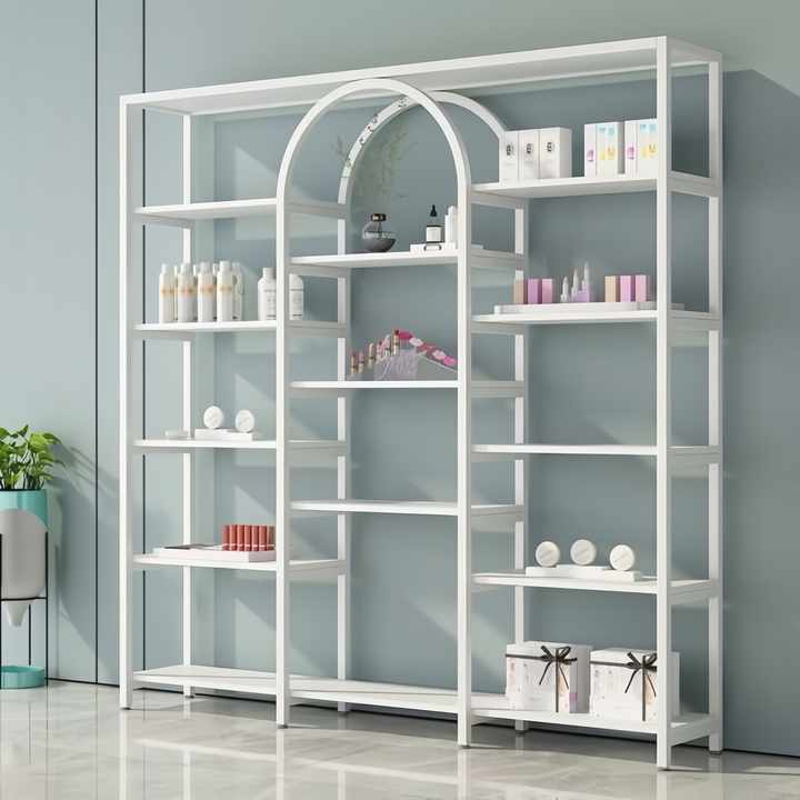 6 Tiers Metal Frame Bag Rack Display Wall for Shop & Home