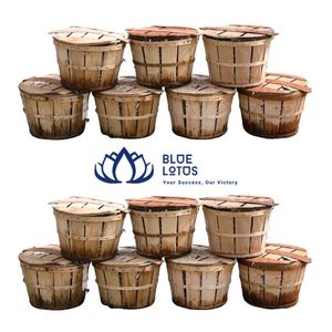 Cesta de Madera Circular Vintage Sostenible para Cangrejos, Impermeable, Ecológica, Gran Cantidad, de Vietnam, MÁS VENDIDO - Product Image 1