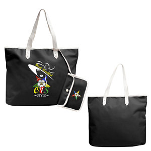 Sac fourre-tout noir style OES Eastern Star Si-star Sassy & Classy Order of Eastern Star Masonic - Product Image 1