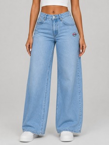Women Bootcut <b>Denim</b> Pants Mid Rise <b>Stretch</b> Blue Jeans Classic Casual Fashion Trousers for Daily Wear Office and Weekend Style - Product Image 1