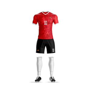 Maillot de football, short de football, nom d'équipe personnalisé, logo, nom du joueur, numéro, logo du sponsor, prix de gros d'usine, 100% polyester - Product Image 1