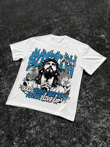 T-shirt surdimensionné imprimé avec un motif personnalisé pour hommes, broderie de logo 3D DTG, 100% coton, vêtements hip-hop, t-shirts pour hommes - Product Image 3