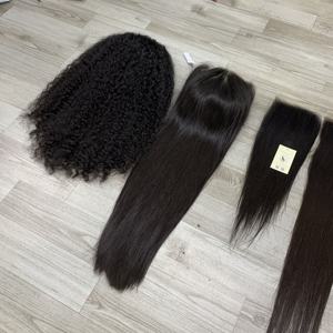 Premium Natural Straight 100% Raw Vietnamese Hair Swiss HD Frontal y cierre 13x4 13x6 HD Lace Cabello humano - Product Image 3