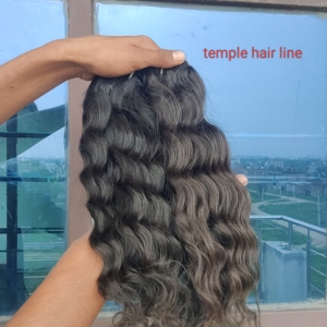 Extensions de cheveux naturels indiens Remy ondulés pour femmes, 100g, double trame machine, cheveux indiens noirs, à clipser/tisser, toutes couleurs - Product Image 6