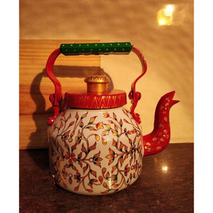 Nouvelle théière décorative artisanale écologique, best-seller, avec des motifs floraux vibrants, des motifs indiens traditionnels, Diwali - Product Image 2