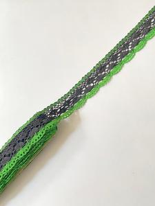 Cinta de encaje africana de poliéster bicolor GPO con borde de flecos y patrón de rayas bordado, ofertas al por mayor - Product Image 3