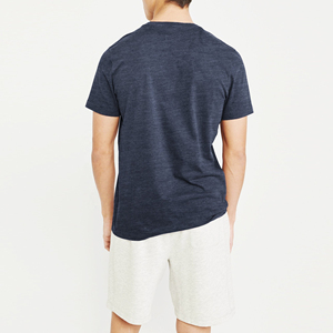 Camiseta de Moda con Botones para Uso Diario, Corte Regular, Manga Corta, Transpirable, Estampado por Sublimación, Poliéster/Algodón, la Mayoría de las Camisetas para Hombre - Product Image 3