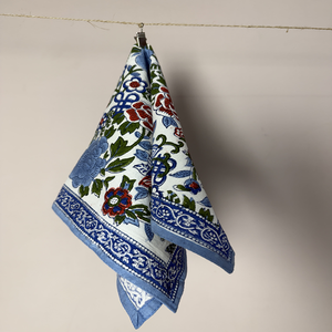 Serviettes de table carrées en coton classiques faites à la main, imprimées, absorbantes, réutilisables, personnalisables, lavables en machine, écologiques, pour la salle à manger à la maison - Product Image 2