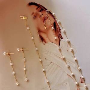 Collar de Perlas de Agua Dulce Naturales Chapado en Oro y Plata S925 para Mujer, Estilo Cielo Estrellado, Cadena para Suéter de Primavera y Otoño - Product Image 4