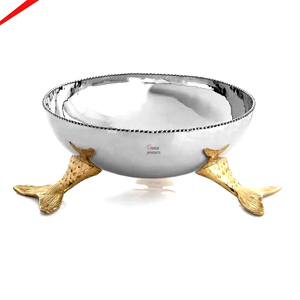 Vajilla de Estilo Único y Calidad Estándar para Uso Diario en el Hogar, Tazón para Servir Frutas con Acabado Dorado - Product Image 3