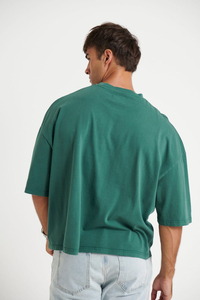 T-shirts décontractés pour hommes en coton tricoté 100 % de haute qualité, respirants, coupe ample, épaules tombantes, grande taille, vierges, vente en gros - Product Image 2