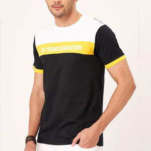 เสื้อยืดคอกลมแขนสั้นสีดำ ขาว เหลือง สำหรับผู้ชายรุ่นใหม่ ทรงปกติ สวมใส่สบาย ผ้าเจอร์ซีย์ถัก พิมพ์ลายตัวอักษร - Product Image 5