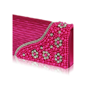 Elegante Bolso de Mano para Mujer con Cuentas de Cristal y Acabado Satinado, Perfecto para Fiestas y Bodas, Diseño Elegante - Product Image 5