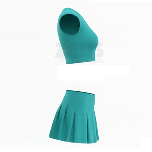 Uniforme de cheerleading pour femmes de haute qualité, séchage rapide, léger, couleur unie - Product Image 5