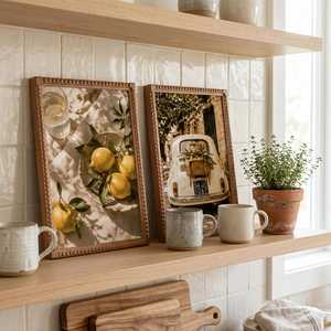 Vintage Bobbin Beaded Wood Picture <b>Frame</b> <b>Multiple</b> Sizes & Art Prints Options Tuscan Mediterranean Photo <b>Frame</b> for Gallery Wall - Product Image 2