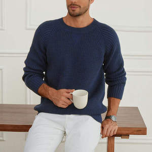 Pull pour homme à imprimé géométrique, col rond, manches longues, tricoté, pull d'hiver chaud, respirant, anti-boulochage, pull tendance, logo personnalisé - Product Image 2