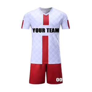 Uniforme de Fútbol para Hombre Blanco y Rojo White Bird Express, Conjunto Transpirable de Poliéster con Camiseta de Manga Corta y Pantalones Cortos a Juego - Product Image 1