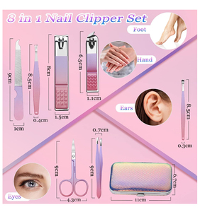 Professional 16pcs Rose Gold Manicure Pedicure <b>Set</b> Surgical Grade Stainless Steel <b>Nail</b> Clipper Kit Custom Logo Grooming Tools - Product Image 2