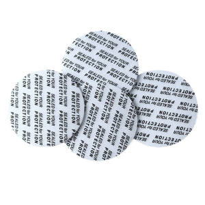 Junta de sellado autoadhesiva sensible a la presión de aluminio para tapas de botellas y tarros de 100 ml, tamaño personalizado, venta al por mayor - Product Image 2